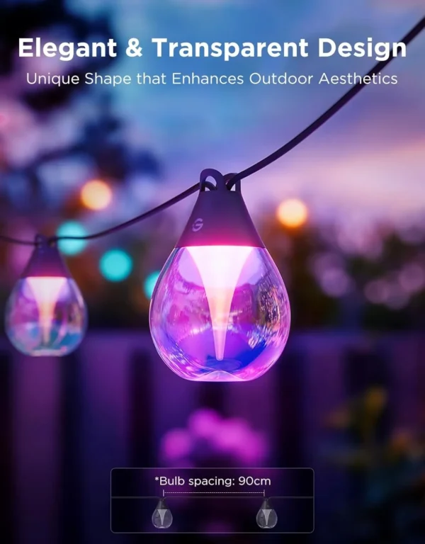 لامپ هوشمند ریسه ای Govee Outdoor Clear Bulb String Lights - Image 9